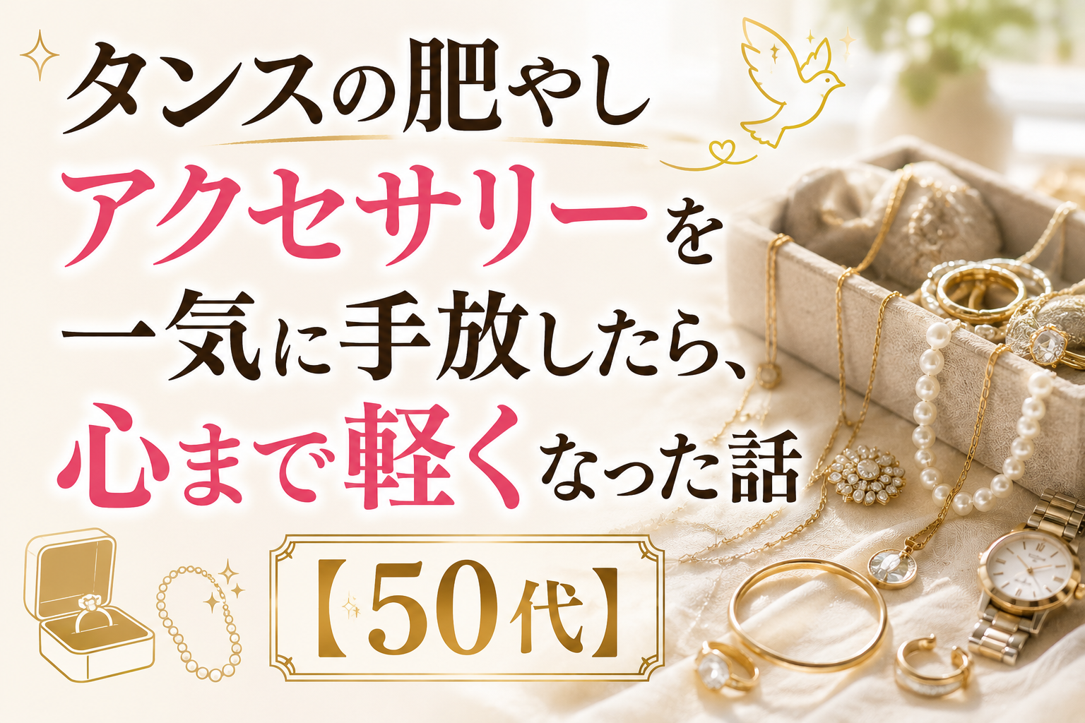タンスの肥やしアクセサリーを一気に手放したら、心まで軽くなった話【50代】