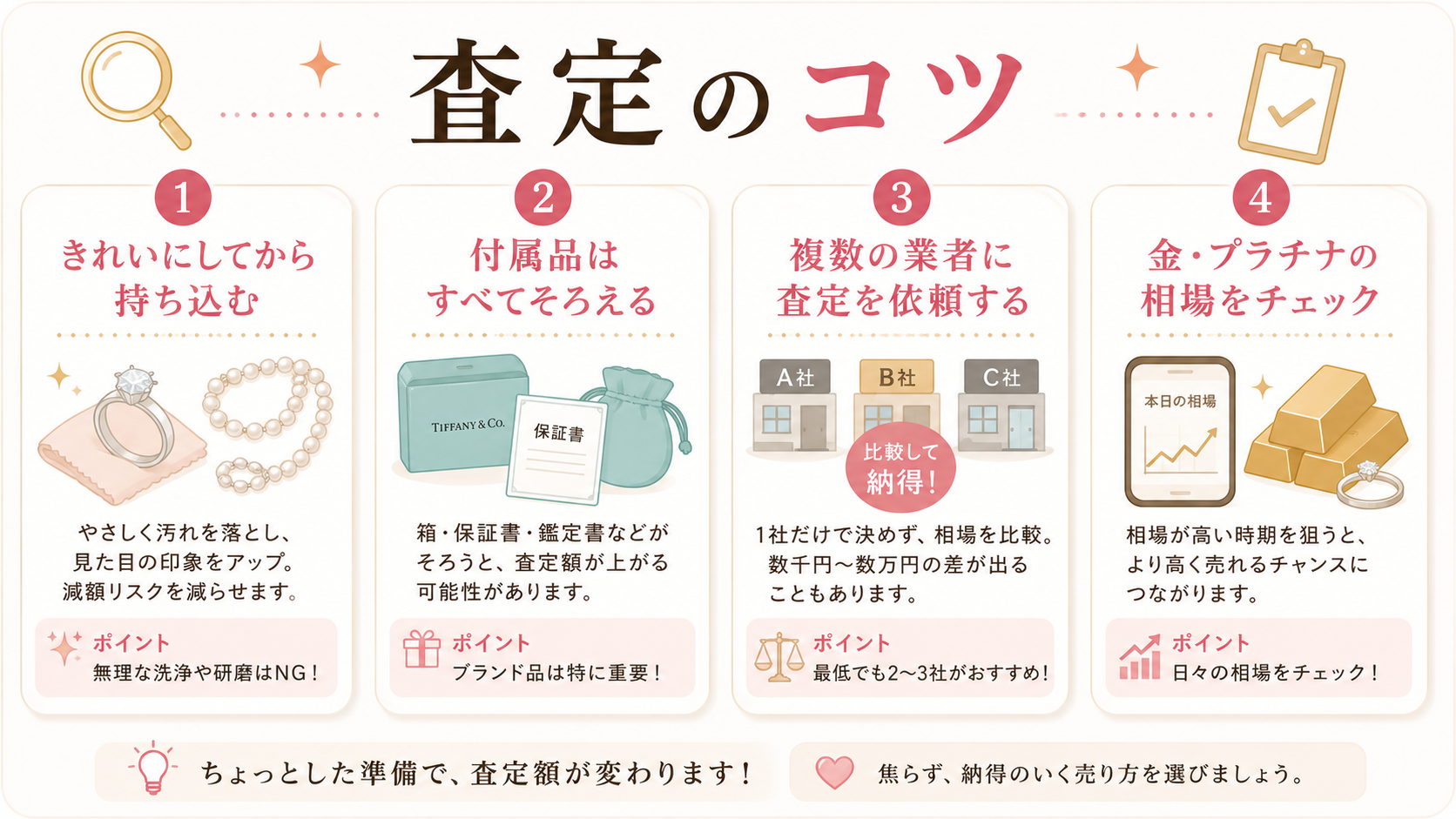 ジュエリーの査定のコツ
