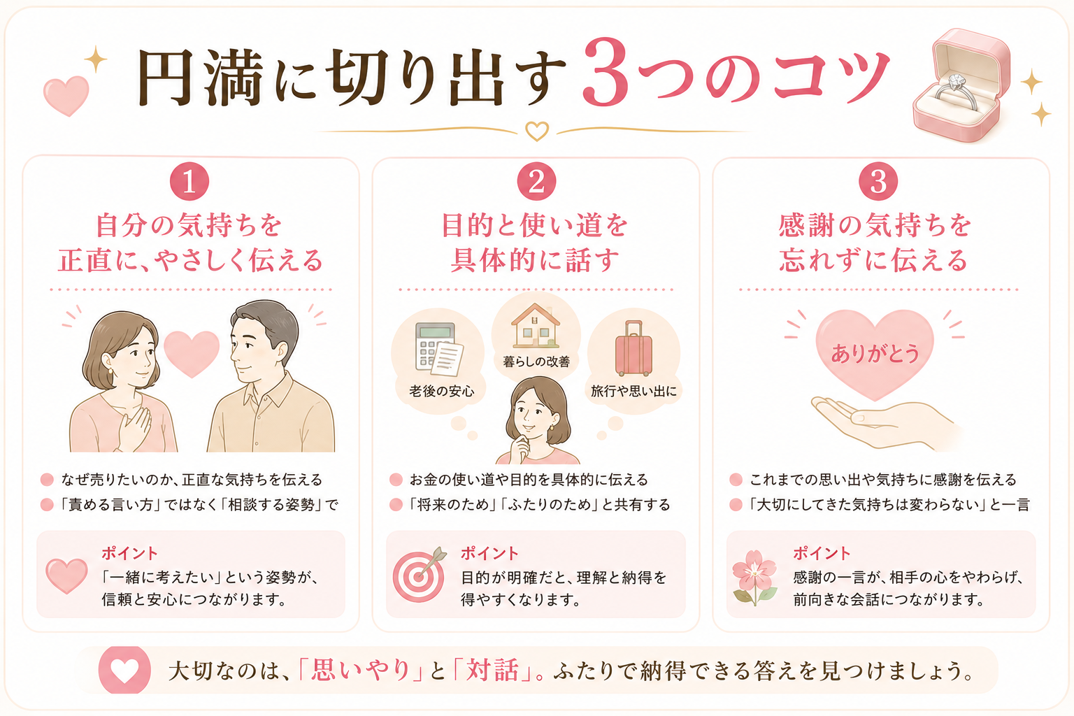 婚約指輪を売ると夫に円満に切り出す3つのコツ