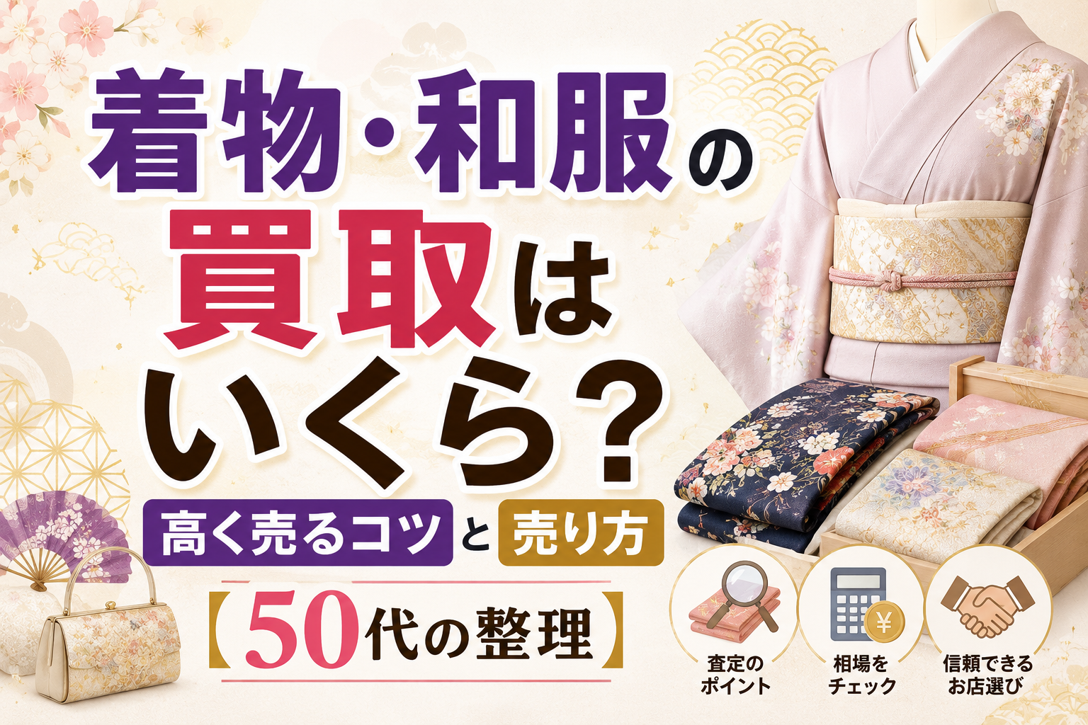 着物・和服は売れる？高く売るコツと売り方【50代の整理】