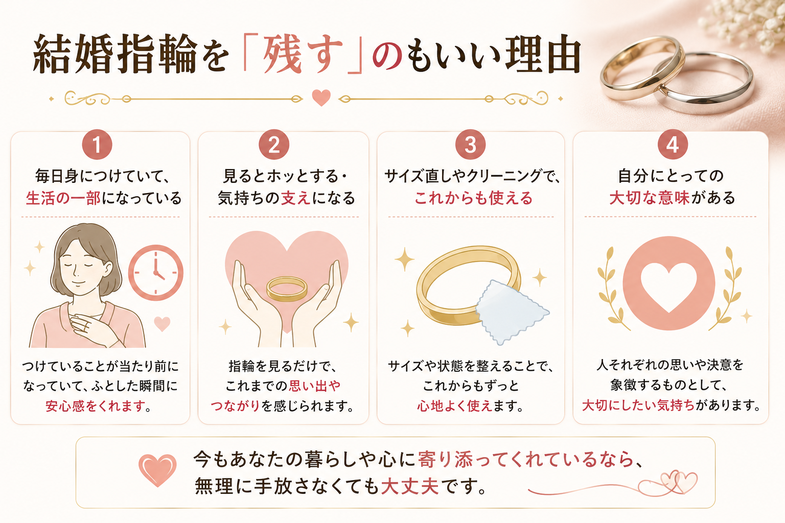 結婚指輪を残すのもいい理由