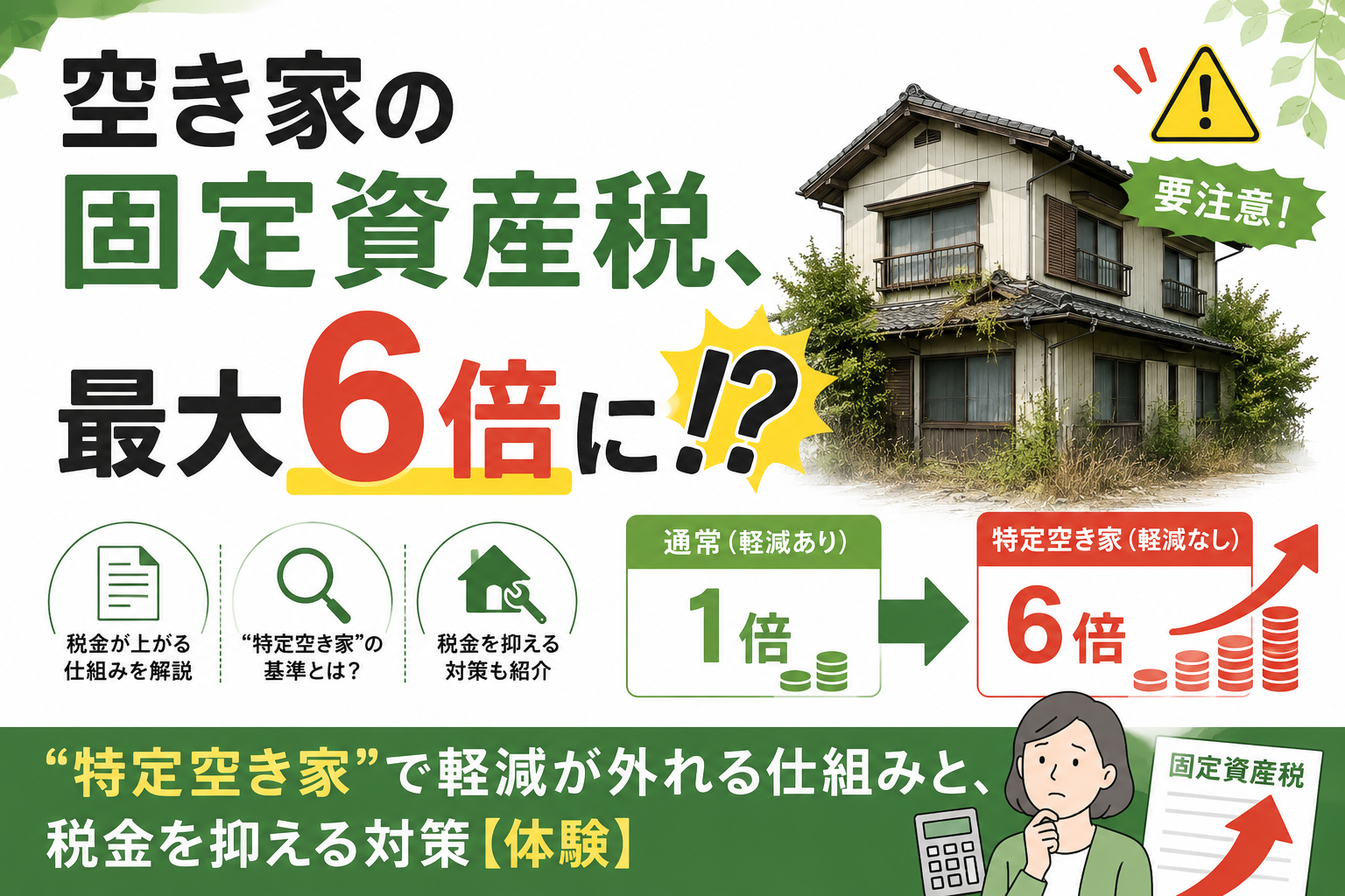 空き家の固定資産税はいくら？「特定空き家」で6倍になる仕組みと対策【体験】