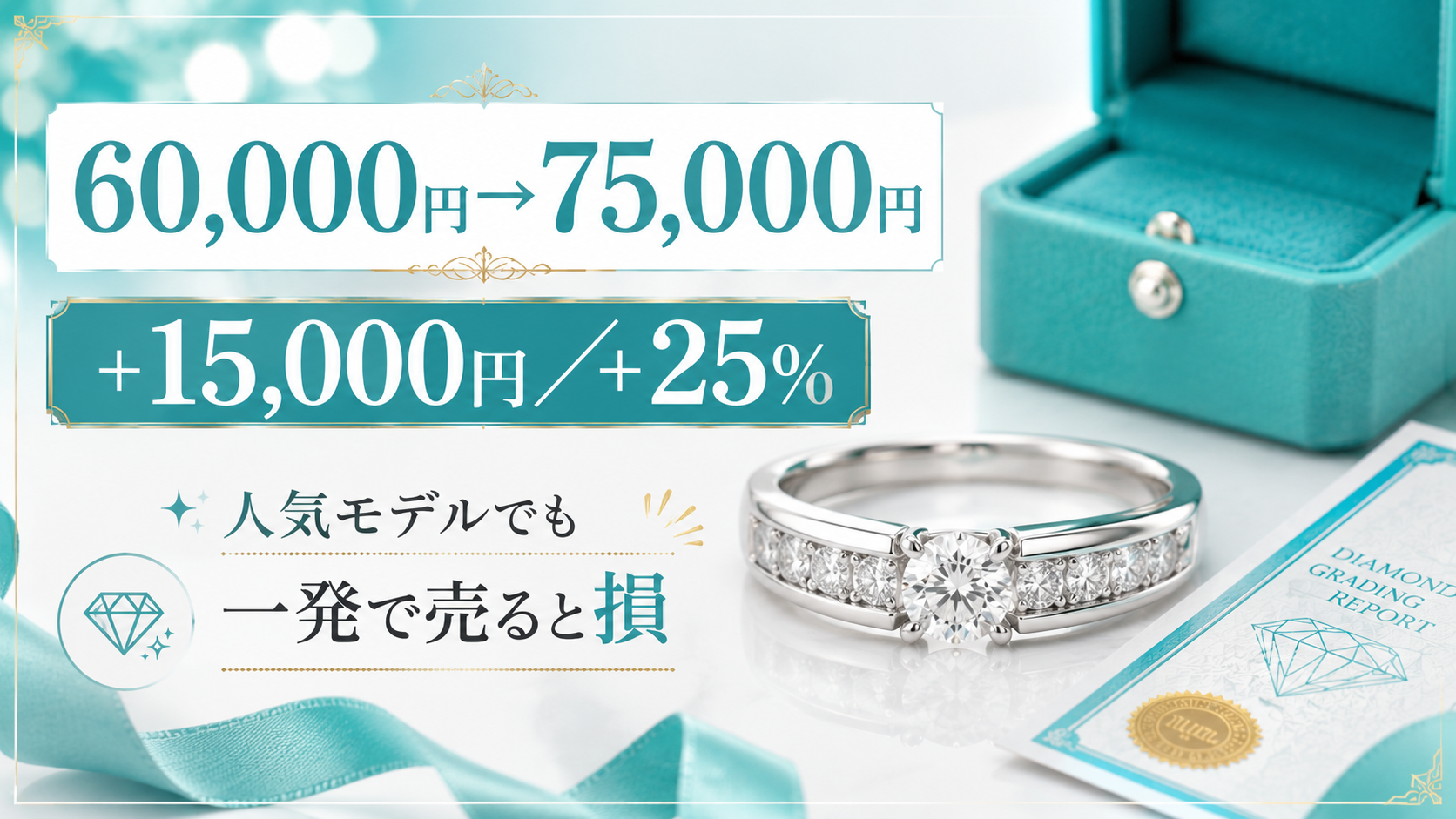 ティファニー チャネルセッティング（0.46ct）買取実例｜大吉6万→7.5万【実話】