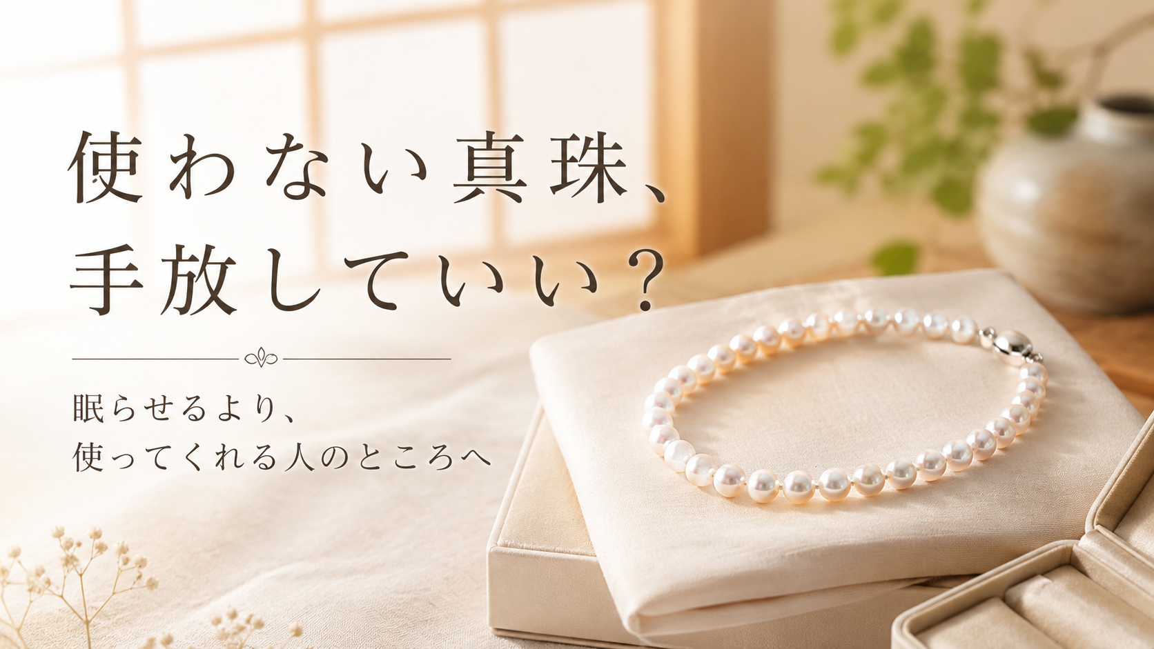 使わない真珠（パール）ネックレスを手放す｜冠婚葬祭で眠る真珠の売り